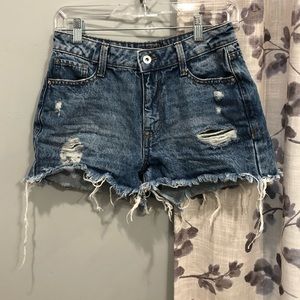 high waisted jean shorts